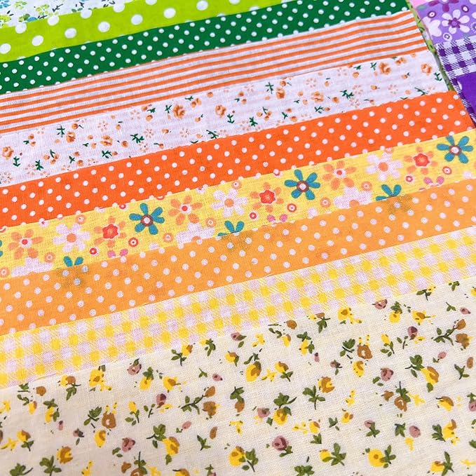 35Pcs 9.8" x 9.8"(25 * 25CM) Cotton Fabric DIY Making Supplies Quilting Patchwork Fabric Fat Quarter Bundles DIY for Quilting Cotton Patchwork Cushions (red/Green, 9.8" x 9.8")