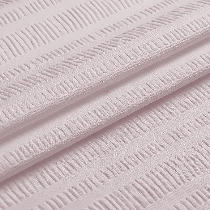 Aiyufeng Moga Pink Shower Curtain - 3D Embossed Cloth Shower Curtain for Bathroom, Hotel Luxury Pink Bathroom Curtains, Machine Washable, Standard Size 72Wx78H