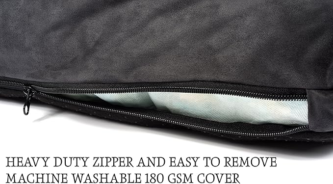 Better World Pets 5-inch Thick Orthopedic Dog Bed | Pure Premium Shredded Memory Foam Ideal for Aging Dogs | Waterproof Removable Washable Cover
