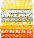 Aubliss 8pcs Fat Quarter Fabric Bundles (100% Cotton - 20‘’ x 20‘’) Quilting Cotton Craft Fabric Pre-Cut Squares Sheets for Patchwork Sewing Quilting Crafting