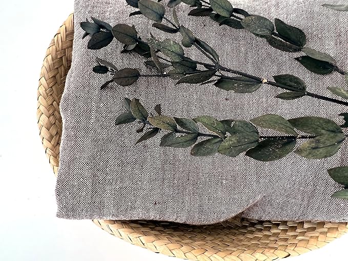 100% Linen Fabric – Yarn Dyed Chambray, Pre-Washed, Lightweight Crisp & Cool Handfeel, 52–54" Wide – The Linen Lab (Brown 4825, 1y)