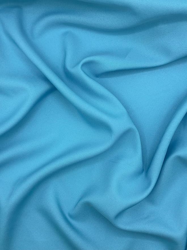EOVEA - Polyester Poplin Fabric by The Yard – 100% Polyester, 60” Wide Durable Versatile Material for Apparel,Home Décor,Crafts,Tablecloths,Curtains,Drapes,Sewing & DIY Projects (Turquoise,30 Yard)
