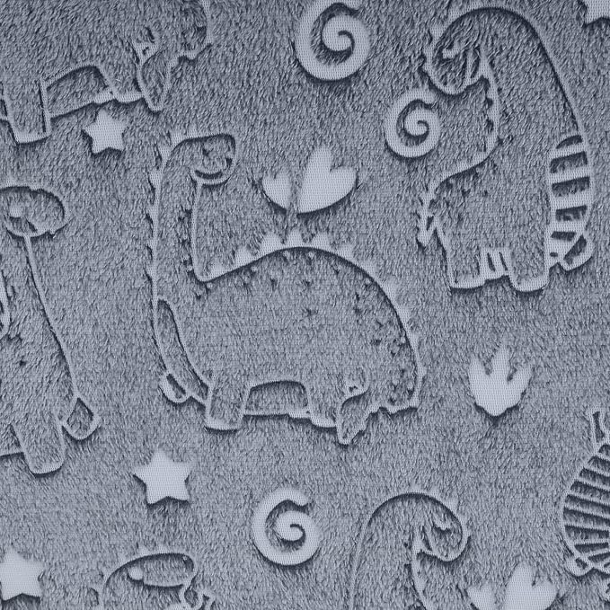 MeMoreCool Foldable Floor Mattress for Kids, Glow Dinosaur Trifold Mat, Kids Folding Mattress Portable Futon, Grey