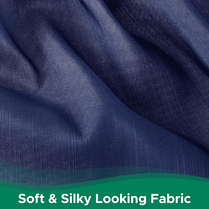 Biscaynebay Wrap Around Bed Skirts for Full & Full XL Beds 15" Drop, Navy Adjustable Elastic Dust Ruffles Easy Fit Wrinkle & Fade Resistant Silky Luxurious Fabric Machine Washable