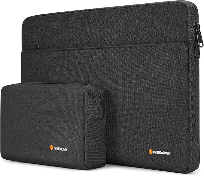 NIDOO 17.3 inch Laptop Sleeve Bag Computer Carrying Case Cover Compatible with Lenovo Legion 5 Y540 / Acer Chromebook 317 / HP Gaming Pavilion 17 470 / Dell MSI with Accessory Bag for Men Women, Black