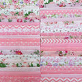 42Pcs 9.4" x 9.4"(23 * 23CM) Cotton Fabric DIY Making Supplies Quilting Patchwork Fabric Fat Quarter Bundles DIY for Quilting Cotton Patchwork Cushions (Peony, 9.4" x 9.4")