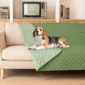 gogobunny 100% Double Sided Waterproof Dog Blanket Soft Pet Bed Cover Reversible Protect Furniture Couch Sofa Car for Puppy Cat Kids (Dark Green/Light Green, 52x82 Inch (Pack of 1))
