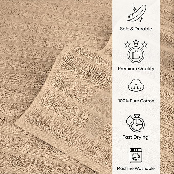 Classic Turkish Towels CTT - 2 Piece Bathroom Rugs Set, 100% Cotton Bath Mats, Comfy & Highly Absorbent Bathroom Floor Mats, Machine Washable | 20"x32" (Color)