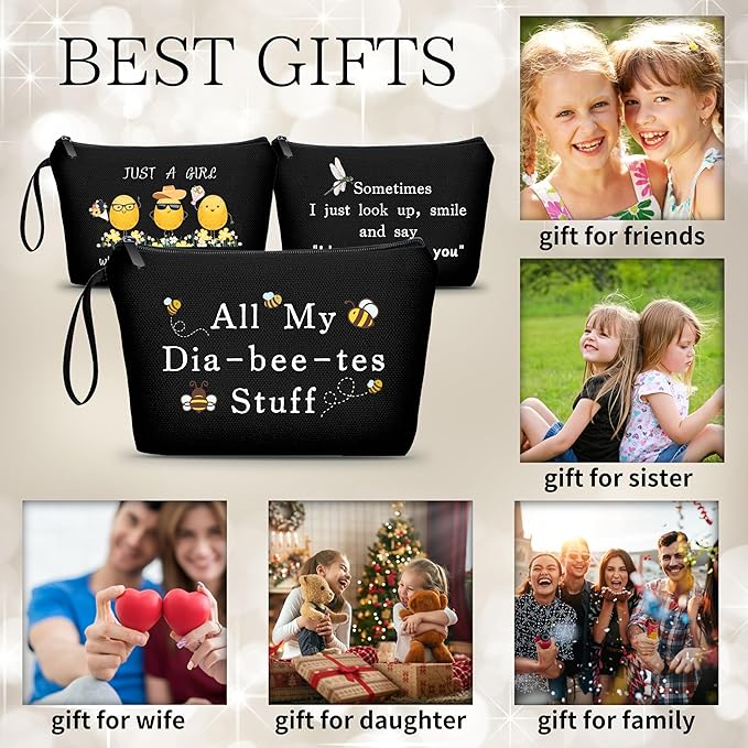 ARIOSEY Diabetic Medicine Pouch - Cute Travel Cosmetic Bag, Best Supplies for Diabetics Idea