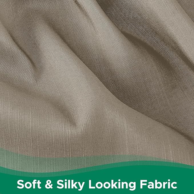 Biscaynebay Wrap Around Bed Skirts for Queen Beds 15" Drop, Taupe Adjustable Elastic Dust Ruffles Easy Fit Wrinkle & Fade Resistant Silky Luxurious Fabric Machine Washable