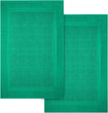Infinitee Xclusives Premium Cotton Bath Mats for Bathroom – Pack of 2 | 34x22 Inches | Ultra Soft, Super Absorbent, Non-Slip, Machine Washable Mats (Vivid Green) [Not a Rug]