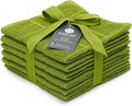 Mellow Buff 100% Cotton Terry Dish Cloth & Dish Towel, 6 Pack, Super Soft and Absorbent Kitchen Towels, Perfect for Kitchen Cleaning and Dish Washing (Green 6 Pack)