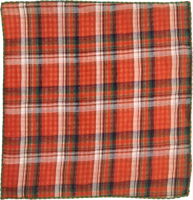 Pemilosci Double Layers Two Tones Dog Cotton Square Bandana Bibs Scarf Kerchief for Small Medium Dogs Boy or Girl - DCB21 O&G