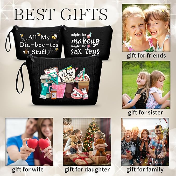 ARIOSEY Dental Hygienist Gifts - Small Cosmetic Bag, Perfect for Women & Teen Girls - Birthday &