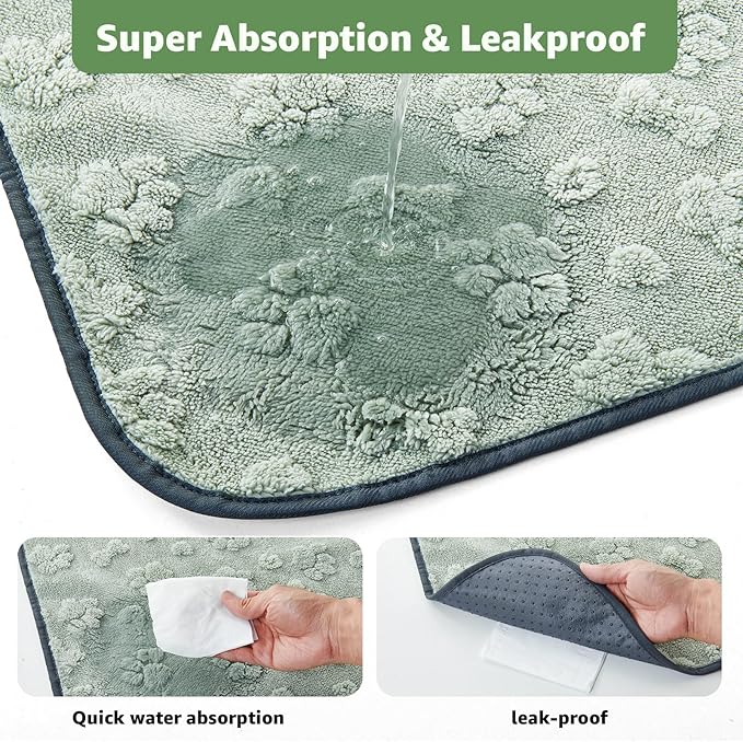 LOOBANI Washable Pee Pads for Dogs: 2 Pack Super Absorbent Reusable Puppy Pads , Leakproof and Waterproof Dog Training Pads with Pheromones for Potty, Floor, Crate, Couch Bed and Travel, 18"x24"