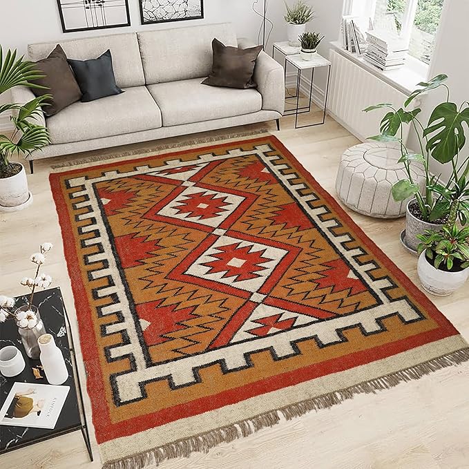 Klim Wool Jute Rug – Handwoven Elegance and Durability (Design 17)
