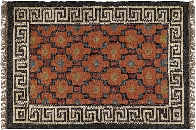 Klim Wool Jute Rug – Handwoven Elegance and Durability (Design 8)