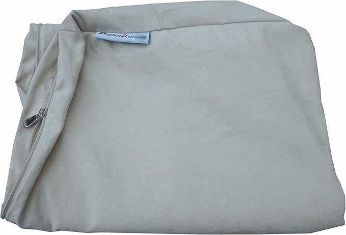 Dogbed4less XXL Orthopedic Extreme Comfort Memory Foam Dog Bed for Large Dogs, Waterproof nternal Cover and Machine Washable External Cover, 55X37 Pet Pillow, Khaki