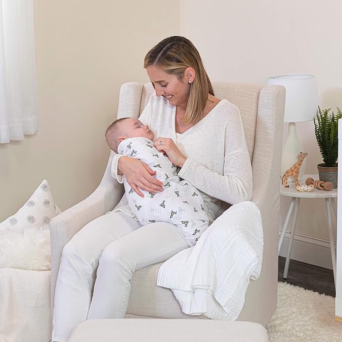 aden + anais Boutique Muslin Swaddle Blanket for Baby Girls and Boys, Newborn Receiving Blanket for Swaddling, 100% Muslin Cotton Swaddle Wrap, 4 Pack, Jungle Jam