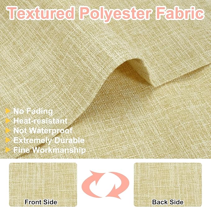HARFINGTON 6pcs Linen Fabric Placemats 12" x 18" Polyester Rectangle Place Mats Machine Washable Heat Resistant Kitchen Table Mats for Outdoor Indoor Party Family Holiday, Grass Green