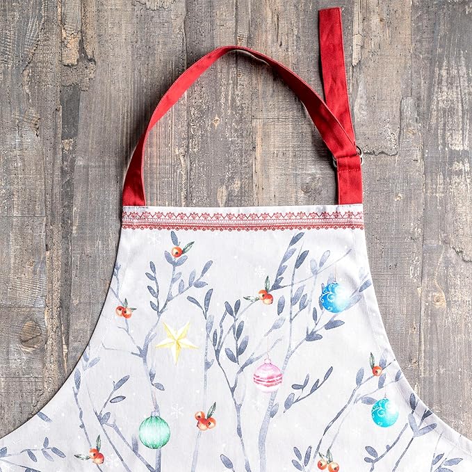 Maison d' Hermine 100% Cotton Apron for women with Pocket Kitchen Chef Apron for Men Cooking Gardening Server Waitress