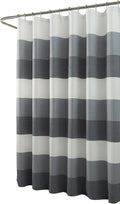Dainty Home Ombre Waffle Weave Shower Curtain (Navy)