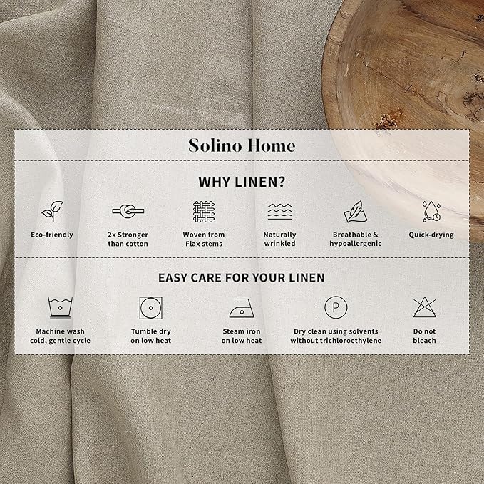 Solino Home Cross Back Linen Apron with Pockets for Gardening, Kitchen - Kelp Pinafore Smock Apron 100% Pure Linen for Men & Women - Handcrafted from European Flax