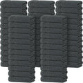 Tens Towels Pack of 60 Washcloths, 12 x 12 Inches, Lighter Weight, Quick to Dry, Super Soft & Absorbent, Gentle Face Towels, Hotel Quality, Perfect for Bathroom, Gym, Spa, Dark Grey