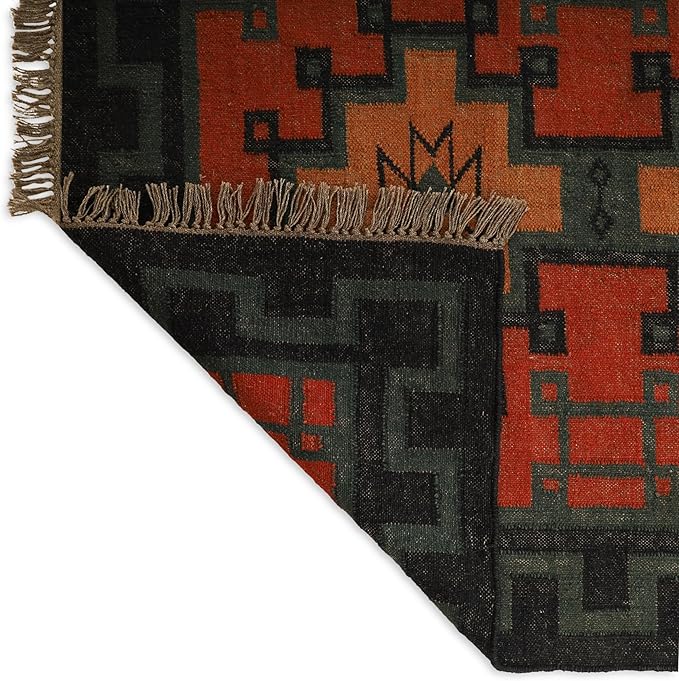 Klim Wool Jute Rug – Handwoven Elegance and Durability (Design 22)
