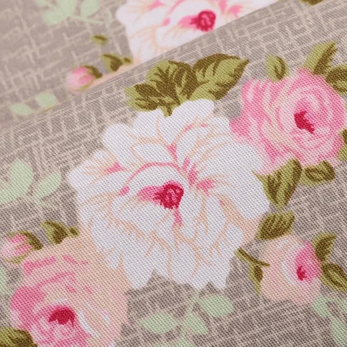 Hanjunzhao 14 Fat Quarters Bundles 18x22 inch - Pre-Cut Cotton Quilting Fabric Squares -Floral Print Quarter Yard Fabric - for Sewing, Quilting, Patchwork, and DIY Crafts - Coffee Series