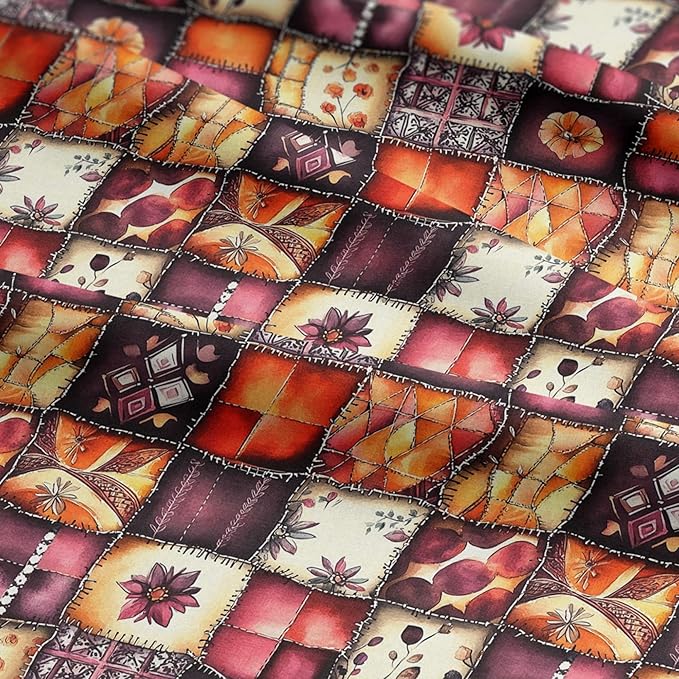 Soft Blossom Patchwork Cotton Fabric – Premium Turkish Printed Cotton 140 GSM, Pre-Cut 61 x 36.6 Inches, Pastel Floral Quilting Fabric for Baby Projects, Home Decor & Sewing Crafts