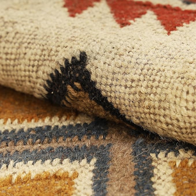 Klim Wool Jute Rug – Handwoven Elegance and Durability (Design 15)