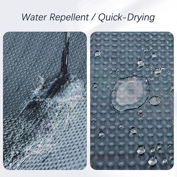 PANGSINNE Extra Long Royal Blue Waffle Water Repellent Shower Curtain 96 Inches, 256GSM Heavy Duty Shower Curtain for Bathroom, Hotel Quality Bath Curtain Set with 12 Hooks, 72Wx96H