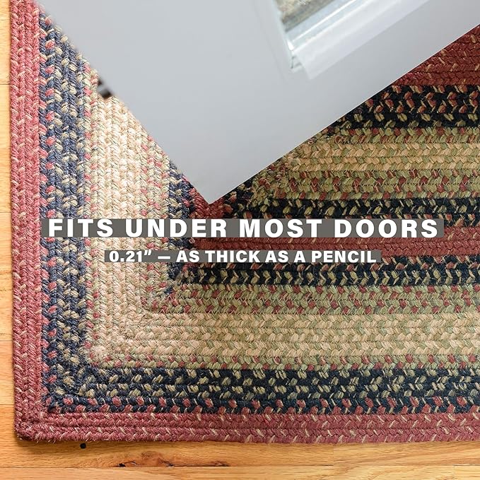 Highland Jute Braided Runner Rug 22x72 - Multicolor Braided Rug Runners to Use in Kitchen & Entryway