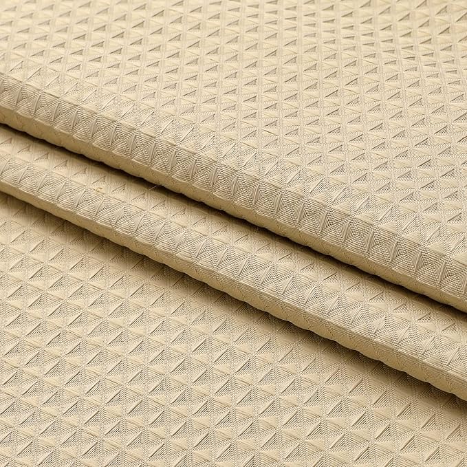MISS SELECTEX Linen Shower Curtain - Extra Wide, 108 Inch Waffle Weave, Heavy Duty, Water Repellent, Washable, 108x72