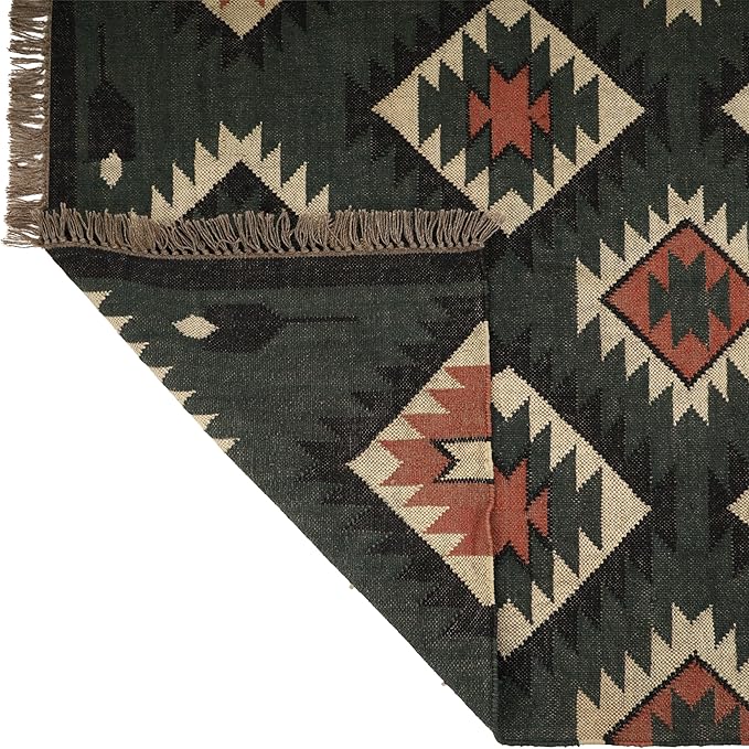 Klim Wool Jute Rug – Handwoven Elegance and Durability (Design 6)
