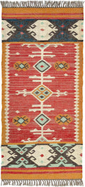 Jute Traditional Kilim Rug Boho Flatweave Area Rug for Living Room, Living Room Entryway, Tribal Series, 2'6"x8'