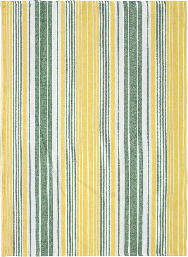 ACCENTHOME Kitchen Towels Set of 4 Super Absorbent Durable Towels Perfect for Kitchen Mess & Drying Dishes 50x70 cm Stripe & Check Pattern Pineapple Slices Print
