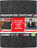 Drymate Premium Dog Crate Mat Liner, Absorbent, Waterproof, Non-Slip, Washable Puppy Pee Pad for Kennel Training - Use Under Pet Cage to Protect Floors, Cut to Fit Design (USA Made) (Dgrey)(30”x45”)