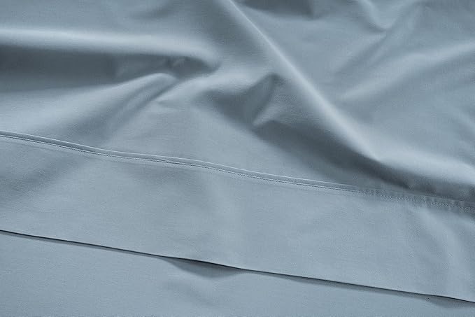 LANE LINEN Queen Bed Sheets - Pemium 450 Thread Count Long Staple 100% Cotton Sheets Queen Size Bed Set, Hotel Luxury Sateen Finish, 15" Deep Pocket Fitted Sheet, Cool & Durable - French Blue