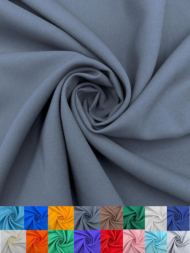 EOVEA - Polyester Poplin Fabric by The Yard – 100% Polyester, 60” Wide Durable Versatile Material for Apparel,Home Décor,Crafts,Tablecloths,Curtains,Drapes,Sewing & DIY Projects (Charcoal,10 Yard)