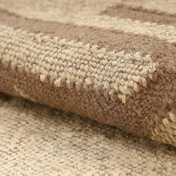 Klim Wool Jute Rug – Handwoven Elegance and Durability (Design 12)