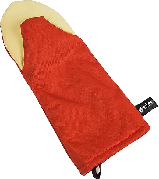 San Jamar CTP15 Cool Touch Puppet Oven Mitt Heat Protection up to 500° F, 15" Length, Red