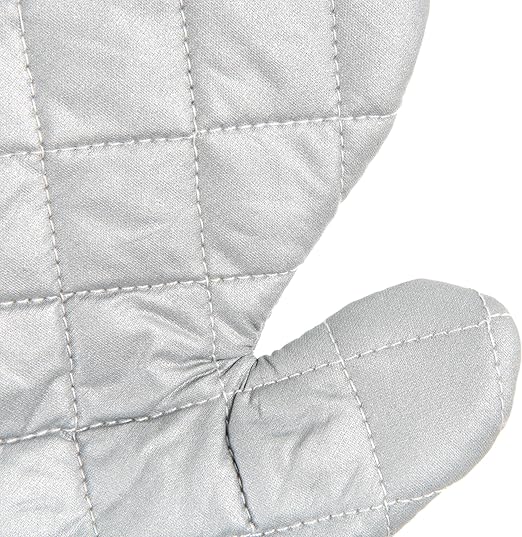 San Jamar 801SG15 Silicone Temperature Protection Oven/Freezer Mitt, 15" Length, Silver