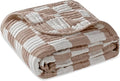 HardNok Ultra Soft Muslin Baby Blanket,A Versatile Swaddle and Bed Blanket for Babies, Toddlers, Boys, and Girls (1 Coffee Checkered 1 Pack).