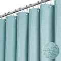BTTN 78 Inch Long Shower Curtain - Linen Textured Thick Weighted Fabric Shower Curtain Set with 12 Plastic Hooks, Turquoise Tall Neutral Waterproof Polyester Shower Curtains for Bathroom, 72x78, Teal