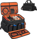 IBVIVIC DJ Cable File Bag With Adjustable Dividers, Dj Gig Bag for Cables, Cords, DJ Gear, Sound Instrument and Accessories, Cable Organizer Bag 16L x 11W x 12H inch