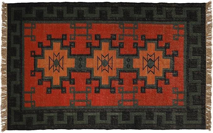 Klim Wool Jute Rug – Handwoven Elegance and Durability (Design 22)