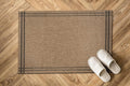 Easy Jute Rugs 2x3 Bordered Natural Color Living Room Indoor Outdoor Door Mat for Patio and Kitchen Rug High Traffic Washable Easy to Clean Solid Boho Woven Design Outside Carpet (2 x 3)