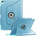 Fintie Rotating Case for iPad Air 13-inch (M3) 2025, (M2) 2024-360 Degree Swiveling Protective Stand Cover with Pencil Holder, Auto Wake/Sleep, Glittering Blue
